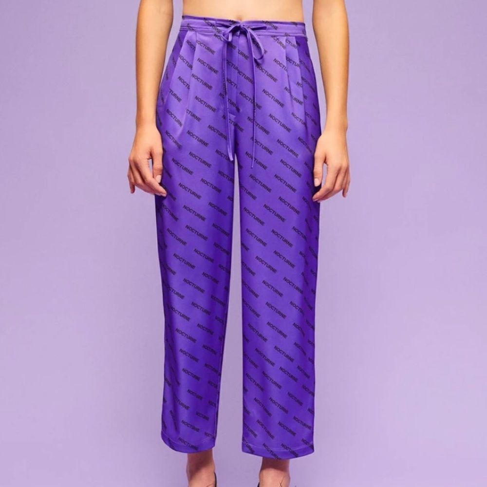 NOCTURNE Pants NEW with TAGS Designer Purple Size EU 40 US Large